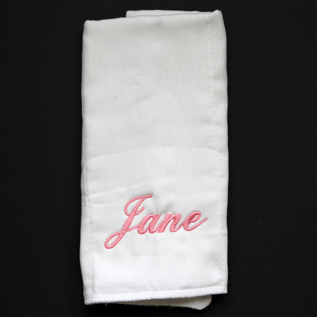 Baby Burp Cloth with Name Personalize embroidery of baby items